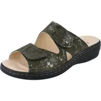 Longo LONGO Damen Pantolette grün khaki Nubukleder - Größe: 39 Pantolette Wechselfußbett
