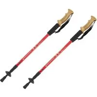 MidGard Nordic-Walking-Stöcke Wanderstöcke 65-135cm Teleskop Antischock Stöcke Korkgriff Dämpfung (2 St), Leicht, mit ergonomischen Korkgriffe