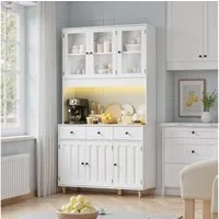Bealife Sideboard Küchenschrank mit Arbeitsplatte und 3 Schubladen