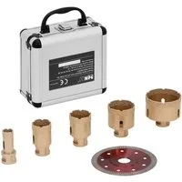 MSW Diamanttrockenbohrer Diamantbohrkronen für Winkelschleifer 7-tlg. Set 20 35 40 50 68 mm M14, Ø 68 mm