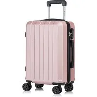 YONSLY Koffer Reisekoffer Trolley Rollkoffer Hartschalenkoffer Größenwahl aus ABS, 4 Rollen, Zahlenschloss 360°-Doppelrollen weicher Gummigriff Aluminium-Elemente