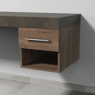 Sanipa Anbau-/Solitärschrank 2morrow (G2350) 340x350x520 Eiche-Tabak, G235050 G235050