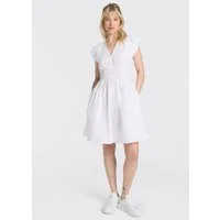 BOSS ORANGE Minikleid Darico Premium Damenmode mit geraffter Taille, V-Ausschnitt