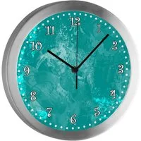 CreaDesign Funkwanduhr Funkuhr, Kinder Wanduhr, Kinderuhr, Kinderzimmer Traum petrol (geräuscharmes Uhrwerk)