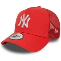 New Era Baseball Cap New York Yankees MLB League Essential Rot Verstellbare A-Frame Trucker (1-St)