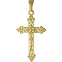 trendor Kreuzanhänger 51916, Kreuz-Anhänger Gold 585 (14 Karat) 32 x 16 mm