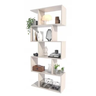 Matkam Möbel Bücheregal, Kaschmir, Holzwerkstoff, 76.4x176x28 cm, Wohnzimmer, Regale, Bücherregale