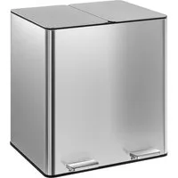 STEELSØN Mülleimer Gloas 2x15 Liter, Abfalleimer aus Edelstahl, mit Soft-Close-Funktion & Inneneimer