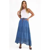 Mississhop A-Linien-Rock Baumwolle Rock Sommerrock locker Freizeit 100% M.3094