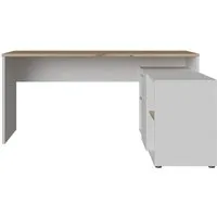 FORTE Eckschreibtisch Contra Costa, B/H/T 160/73,5/128 cm, Über-Eck-Lösung