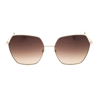Guess Sonnenbrille Mit Goldfarbenem Rahmen Und Braun Verlaufenden Gläsern