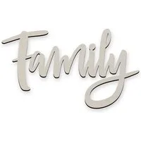 Namofactur 3D-Wandtattoo Wanddeko Schriftzug "Family" Wandbild (1 St), moderne Wandgestaltung aus Holz, für Foto Wand Collage