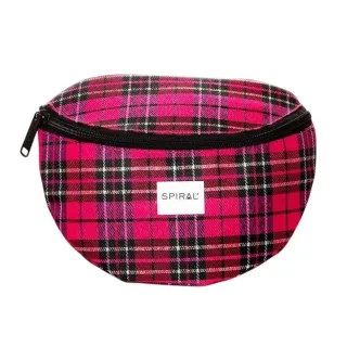 Spiral - Gürteltasche, Karo, Polyester (Pink)