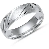Unique Silberring Eisgekratzt mit polierten Elementen 5mm R8501
