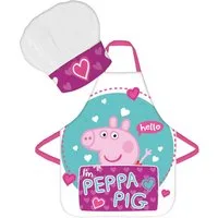 Peppa Pig Kochschürze Peppa Pig Kinder Kochschürzen-Set „I’m Peppa Pig“, Schürze + Kochmütz