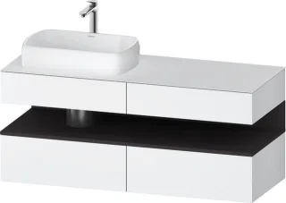 Duravit Qatego Konsolenwaschtischunterbau wandhängend Weiß Matt 1400x550x600 mm - QA4765080180010 QA4765080180010