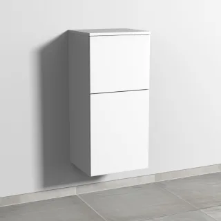 Sanipa 3way Mittelschrank mit 1 Tür und 1 Auszug, Weiß-Soft, SM12943 SM12943