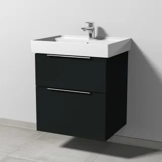 Sanipa 3way Waschtischunterbau zu Villeroy & Boch Collaro Waschtisch mit 2 Auszügen, Vulkan-Matt UP8341V