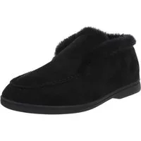 Ital-Design Gemütlicher Damenschuh mit weicher Innenauskleidung Snowboots (90793370) Blockabsatz Mokassins in Schwarz