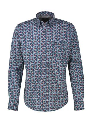 LERROS - BUTTON DOWN scandinavian red - Gr. - XXXL