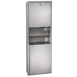 KWC Aquarotter Papier-Seifen-Handtuch-Kombi, RODAN, Edelstahl, 408x1145x169 mm, Unterputz, 200010122 2000101220