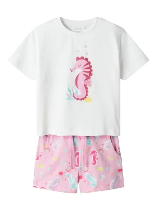 NAME IT - NMFZOSANNA NREG SHORTS SET pink frosting - Gr. - 110