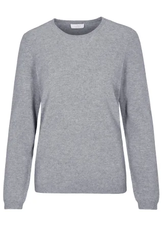 CLARINA - NOS Rdh.-Pullover, 1/1 Arm,uni 800 grau mel. - Gr. - 48