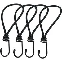 TronicXL Spanngurt 4 x Spanngummi kurz 20cm Gummi Schlaufe mit Haken Camper Fahrrad (4-St)