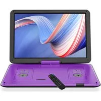 TWUFY 17,5" Tragbarer DVD-Player mit 15,6" großem HD-Display Portabler DVD-Player (Unterstützt USB/TF-Karte/Sync-TV/Projektor-Bildschirm)