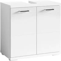 byLIVING Waschbeckenunterschrank Nebraska Breite 60 cm, mit Hochglanzlackierung und verchromten Metallgriffen