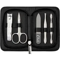 Chali Maniküre-Pediküre-Set Maniküre Set 5-tlg. - Edelstahl Nagelset für Herren und Damen mit Etui, 5-tlg., Schere, Knipser, Glasfeile, Hautschieber, Pinzette, Etui mit Reißverschluss
