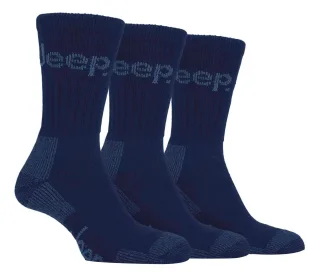 Herren 3 Paar Jeep Terrain Cushion Sole Wandern Wandern Arbeit Socken