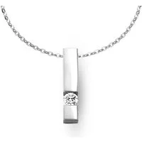 Adam & Eve Collier Halskette 585 Gold mit 0.10 bis 0.25ct Brillant - Weißgold & Rotgold (AEH01 - Luxus Design), 585 Gold Halskette Damen mit Brillant - Edle Diamantkette