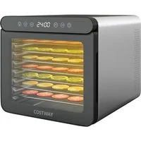 COSTWAY Dehydrator 600 W, 7 Etagen, mit 7 Schalen & 24H Timer, 30-75℃