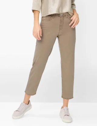 Brax Damen Five-Pocket-Hose Style CAROLA S MOCHA BROWN, denim dunkelbraun, Gr. 50L