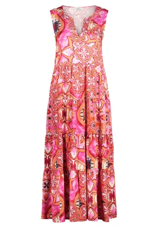 Robe Légère - Stufenkleid pink/orange - Gr. - 36