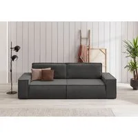 OTTO home 3-Sitzer SHERWOOD Samtvelours Schlafsofa (257cm), Schlaffunktion mit Bettkasten (ca. 136/200cm)
