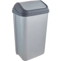 keeeper Mülleimer swantje, Abfallbehälter mit Schwingdeckel, 50 l, Made in Europe, 38,5 x 29 x 66 cm