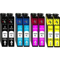 Druckerparadies 8er Multipack für Epson 16XL Tintenpatronen Set Tintenpatrone (8-tlg., WF2010 WF2510 WF2520 WF2530 WF2540 WF2630 WF2650 WF2660 WF2750 WF2760)
