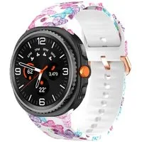 Wigento Smartwatch-Armband Silikon Motiv Design Armband für Samsung Galaxy Watch 8 / 8 Classic, Hautfreundlich, verstellbar, waschbar