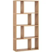 COSTWAY Bücherregal, Standregal, 4 Ebenen, 8 Fächer, bis 30kg, 60x20x120cm