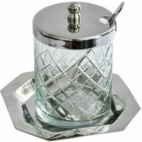 Mirabeau Vorratsdose Glasdose Mornais silber/klar, Glas, Edelstahl