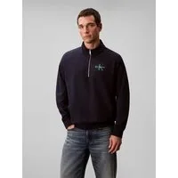 Calvin Klein Jeans Sweatshirt LS EU 350TERRY MICRO MONOLOGO QT Regular fit, Stehkragen und Reißverschluss