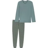 Schiesser Pyjama Herren-Schlafanzug Single-Jersey gemustert