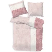 Träumschön Bettwäsche Premium Bettwäsche135x200 oder 155x220 cm Baumwolle, Muster Pink, Baumwolle, 2 teilig, mit Reißverschluss, luftig und leichte Sommerbettwäsche