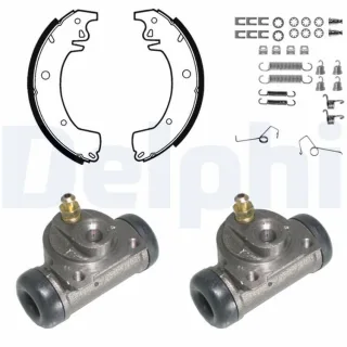 Delphi Bremsbacken vormontiert hinten Renault Trafic KP773