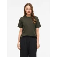Vila Kurzarmshirt VINORA S/S T-SHIRT - NOOS Baumwollmischung, regular fit