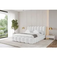 ALTDECOR Polsterbett SENA (Polsterbett mit Bettkasten und Lattenrost, Boxbett ohne Matratze), Doppelbett mit Stauraum, Bett mit Kopfteil