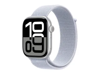 Apple Watch Series 10 (GPS) 46mm Aluminium silber mit Sport Loop Blaue Wolke | mwwn3qf/a |