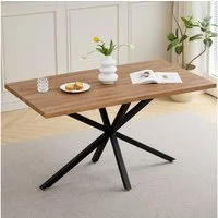 GrandCA HOME Esstisch Rechteckiger Küchentisch im Modernen Stil, aus MDF (1-St), 140 x 80 cm, Dunkelbraun